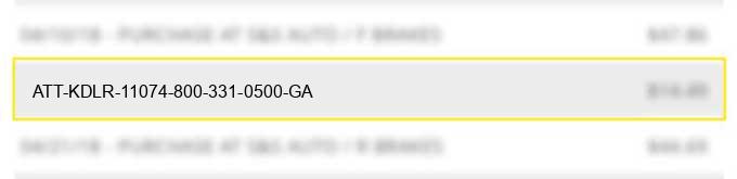 at&t kdlr 11074 800-331-0500 ga charge image