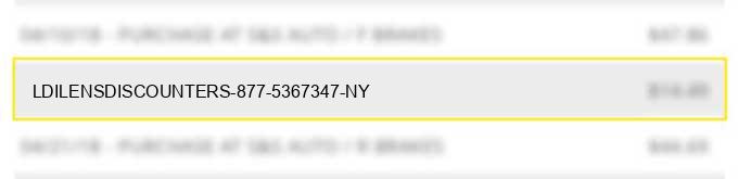 ldi*lensdiscounters 877-5367347 ny charge image