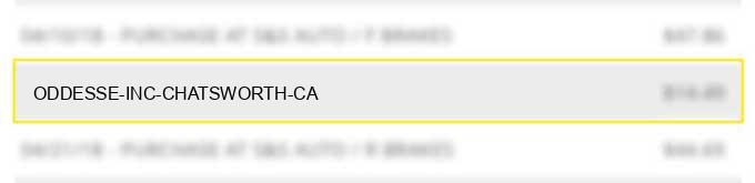 oddesse, inc. chatsworth ca charge image