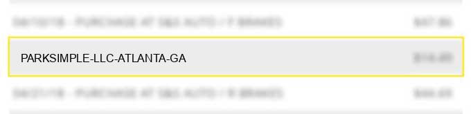 parksimple, llc atlanta ga charge image