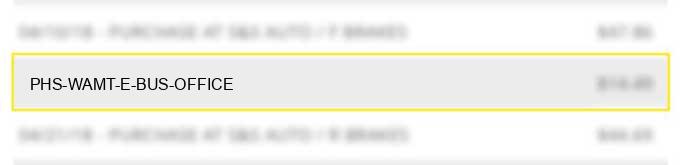 phs wamt e bus office charge image
