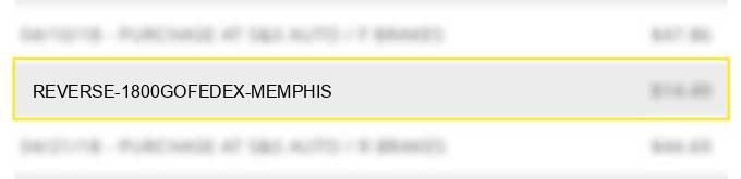 reverse 1800gofedex memphis charge image