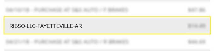 ribso llc fayetteville ar charge image