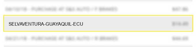 selvaventura guayaquil ecu charge image