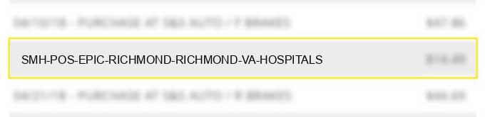 smh pos epic richmond richmond va hospitals charge image