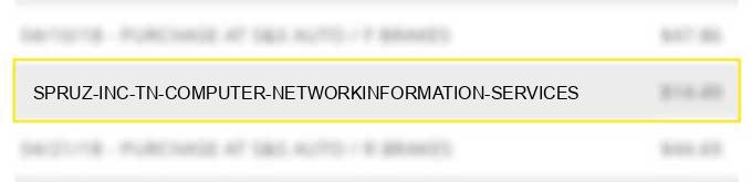 spruz inc tn computer network/information services charge image