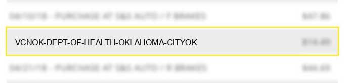 vcn*ok dept of health oklahoma cityok charge image