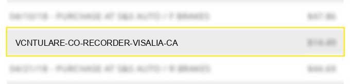 vcn*tulare co recorder visalia ca charge image