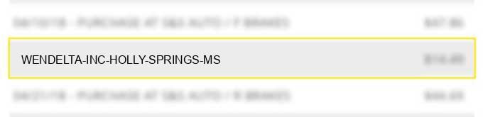 wendelta inc holly springs ms charge image